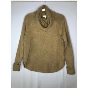 Style & Co Womens sz S Waffle Knit Cowlneck Tunic Brown Sweater Minimalist
